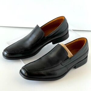 Clarks Men's Black Leather Loafer Tilden Free Slip On Comfort Dress Shoes 11.5M
